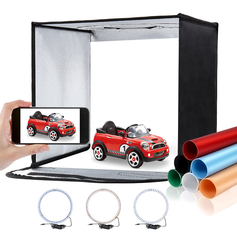 Photography Led Lighting Kit - 11.8x11.8inch Fold Photo Studio Light Box