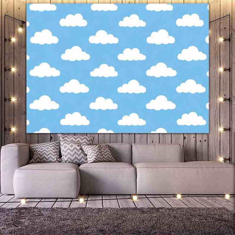 Cartoon Simple Blue Sky White  - Portrait Photography With Lighting 评论和价格