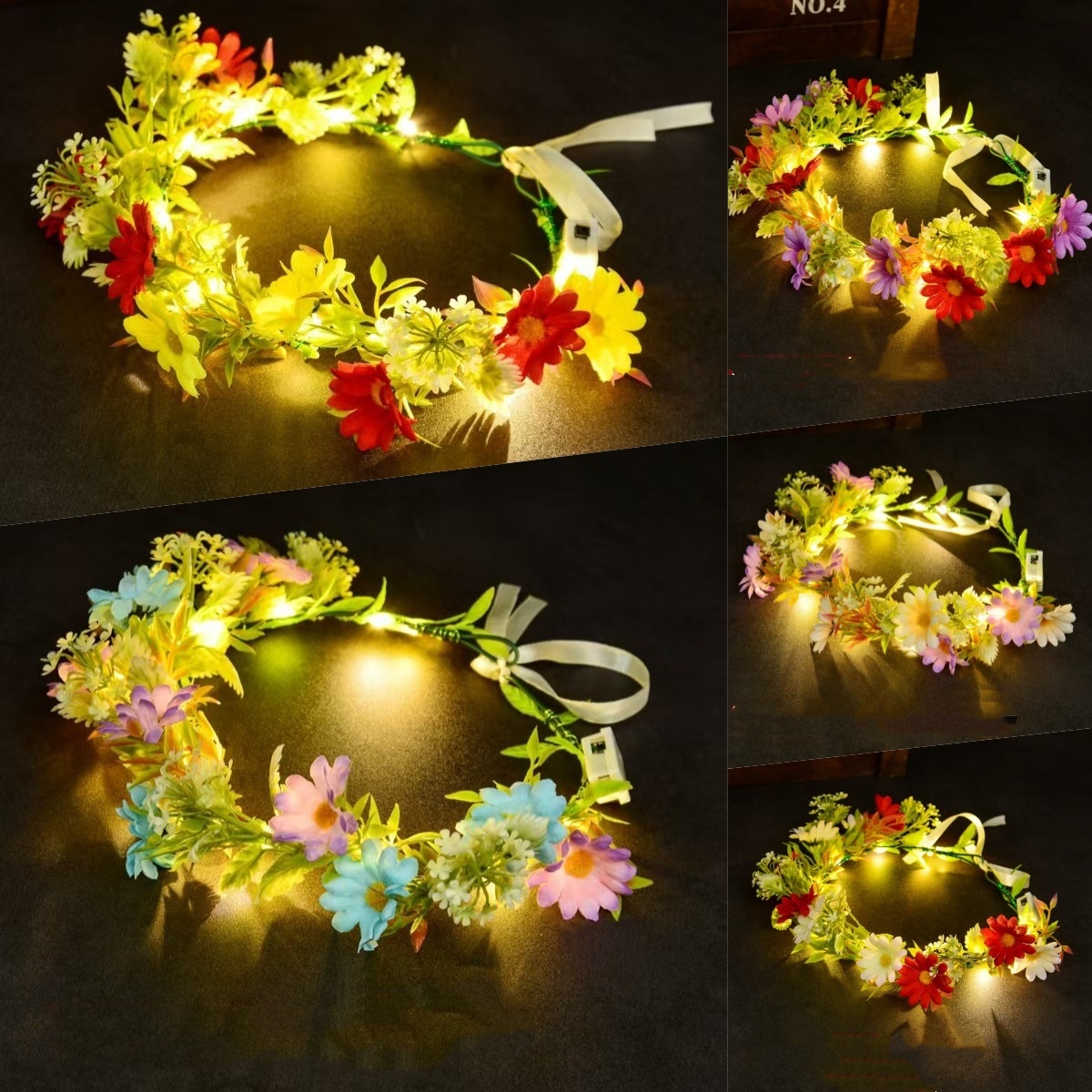 LED Light Up Flower Crown Head - Photography Lighting Equipment 评论和价格
