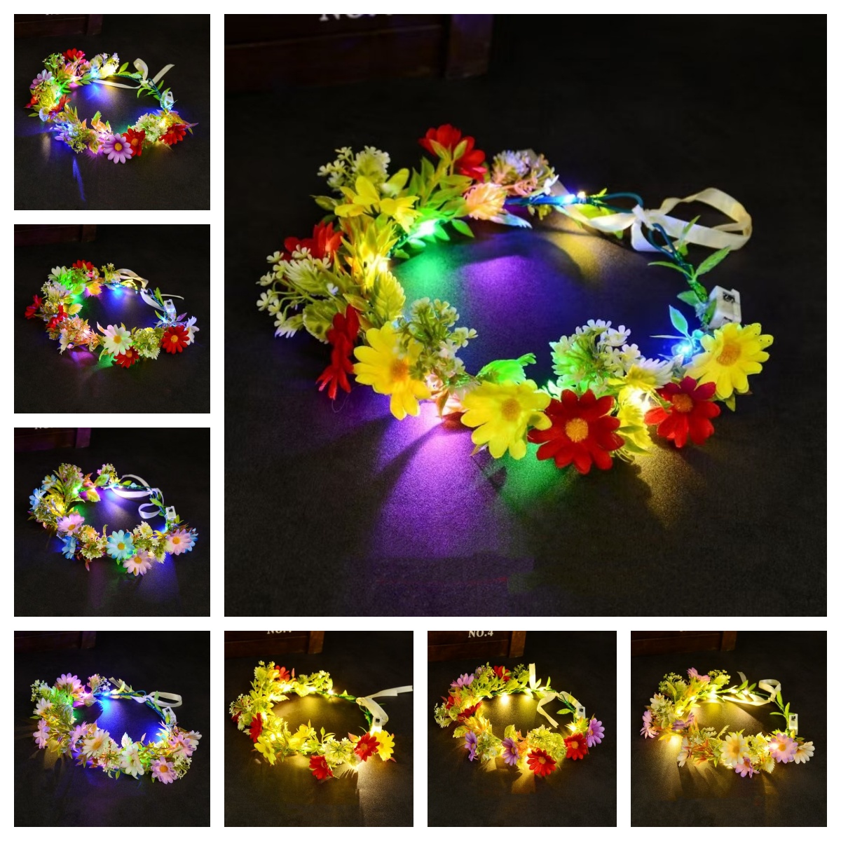 LED Light Up Flower Crown Head - Photography Lighting Equipment 评论和价格