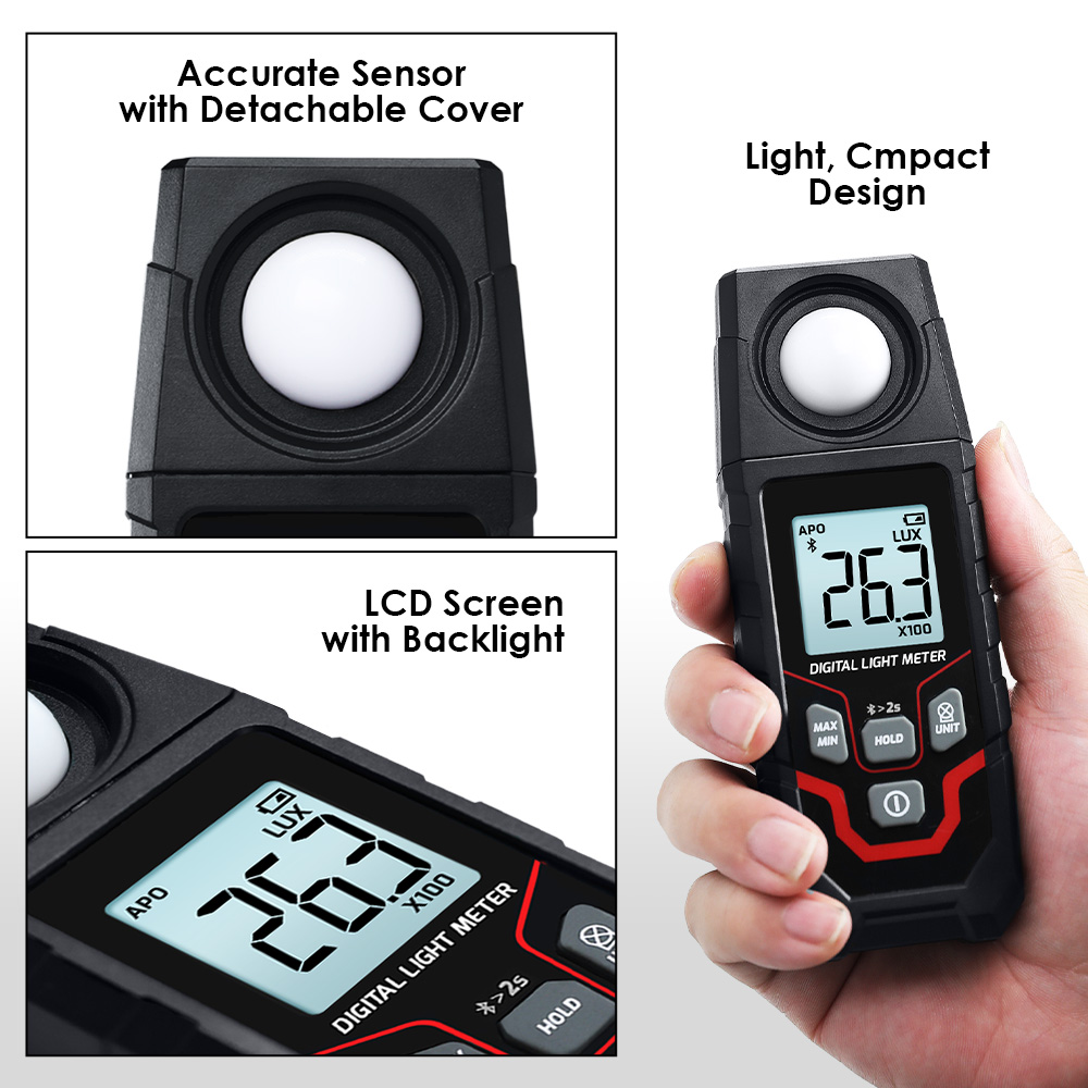 Bluetooth Digital Lux Meter w/ - Photography Lighting Equipment 评论和价格