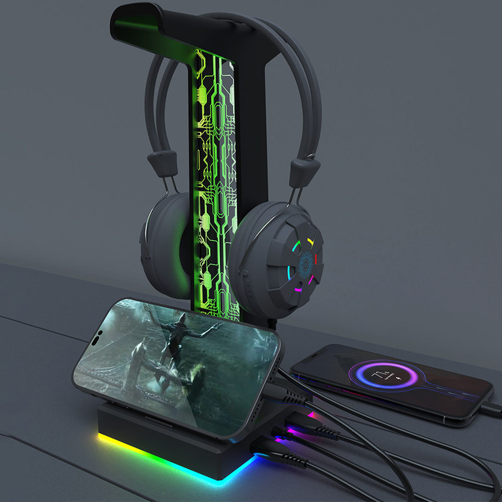 RGB Gaming Headphone Stand Dua - Photography Lighting Game 评论和价格